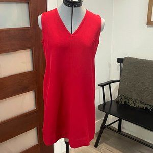 Red Gap Sleeves Sheath Dress Sz. S